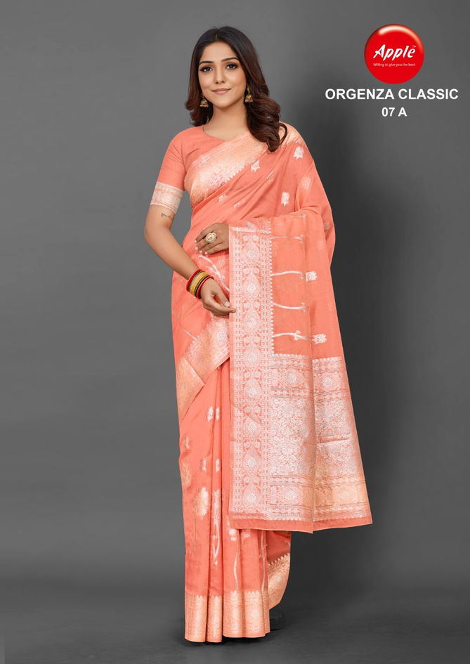 Apple Organza Classic 7 Ethnic Wear Printed Organza Sarees
